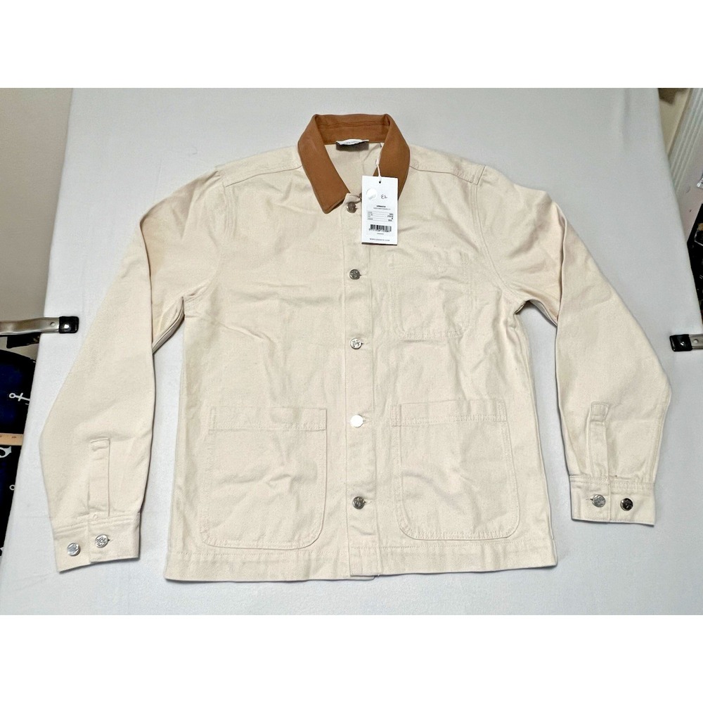 Les Duex Men's Layton Denim Overshirt 2.0 Ivory‎ Size M